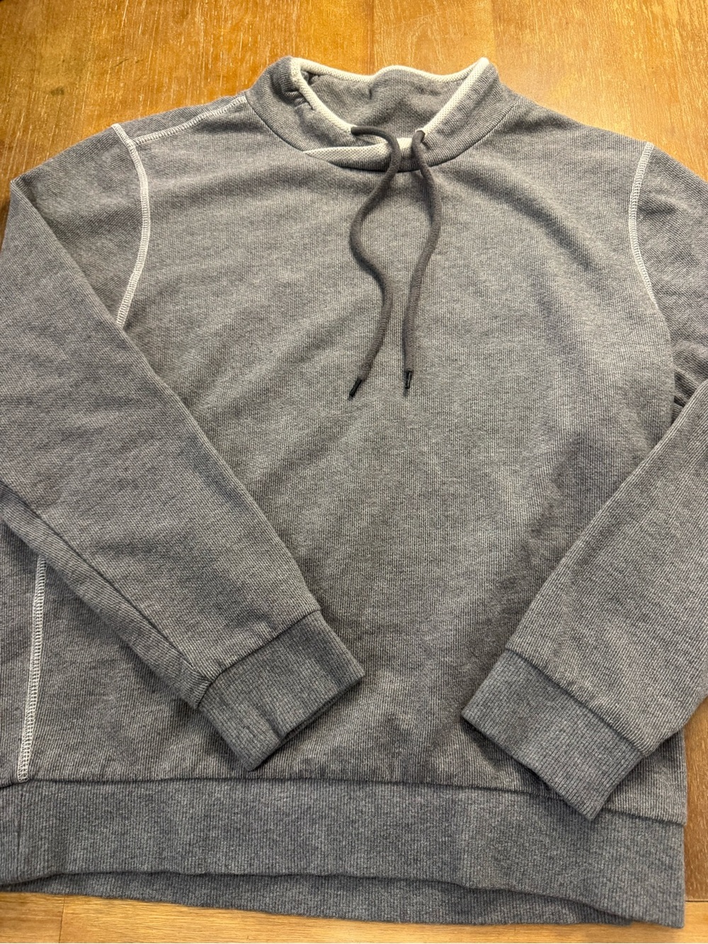 Robert Barakett Men's Gray Pullover Mock Neck Sweatshirt